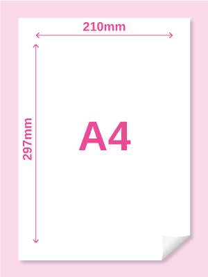 ¿Qué tamaño tiene A4?